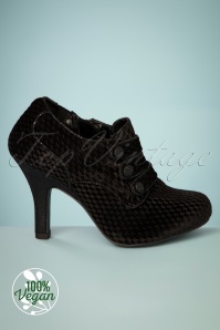 Ruby Shoo - 50s Octavia Velvet Shoe Booties in Black 2