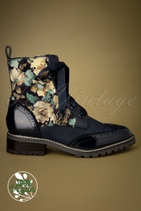 Ruby Shoo - Sante Floral Boots in marineblauw 2