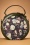  50s Alberta Floral Round Handbag in Olive Green