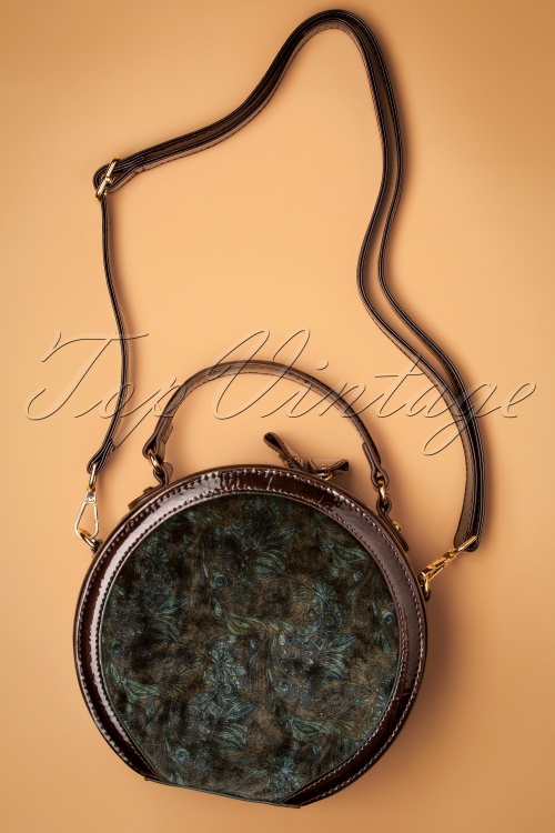 Ruby Shoo -  50s Alberta Floral Round Handbag in Bronze 5