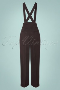 Banned Retro - 40s Her Favourite Trousers in Brown 3