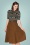 Banned Retro - Sophisticated Lady Swing Skirt Années 40 en Marron 2