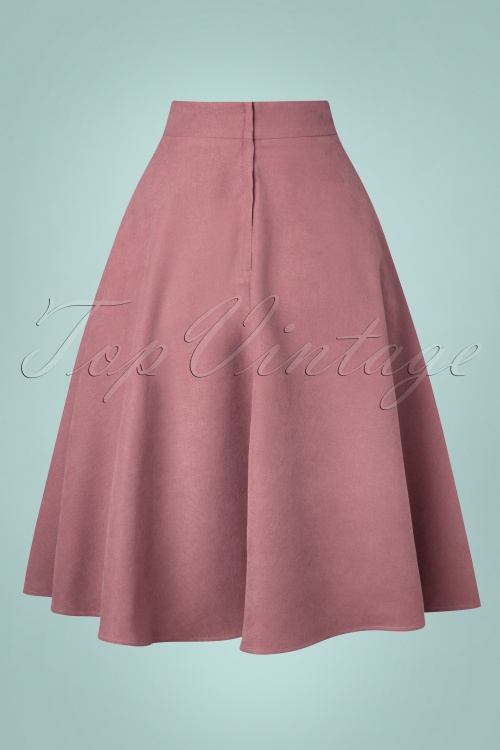 Banned Retro - 50s I'm Yours Swing Skirt in Dusty Pink 3