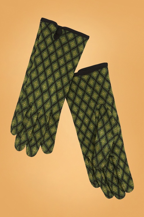 King Louie - 60s Magnet Gloves in Kale Green 2