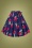 Hearts Roses 44208 Swing Skirt Blue Pink Flowers 221006 602W