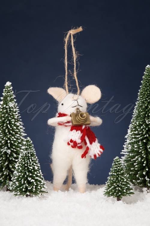 Sass & Belle - Mouse with camera vilt decoratie
