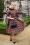 TopVintage exclusive ~ Adriana Birdy Floral Long Sleeve Swing Dress Années 50 en Noir