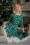 TopVintage exclusive ~ 50s Adriana Gingerbread Long Sleeve Swing Dress in Green