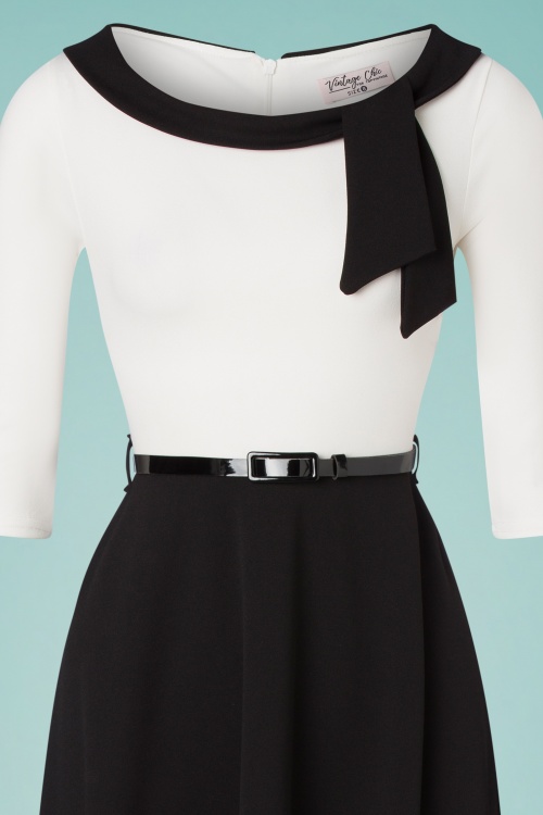 Vintage Chic for Topvintage - 50s Kate Swing Dress in Black and White 2