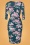 Vintage Chic 44931 Pencil Dress Blue Pink Flowers 221012 607W