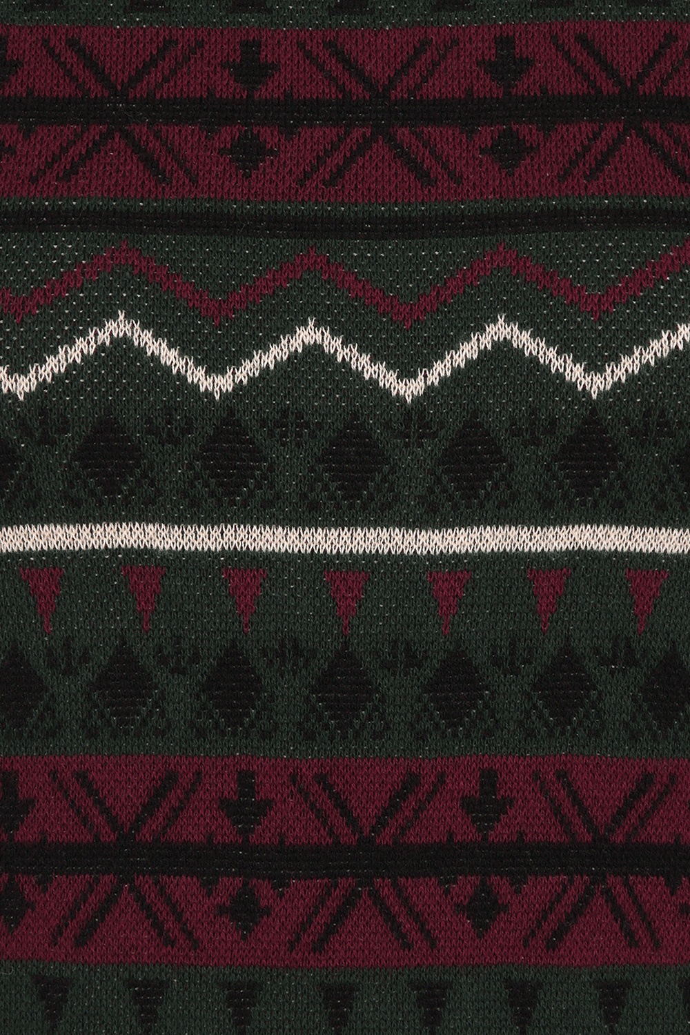 Collectif Clothing - Chrissie Fair Isle gebreide top in groen 3