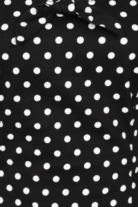 Collectif Clothing - Suzy Polka top in zwart en wit 3