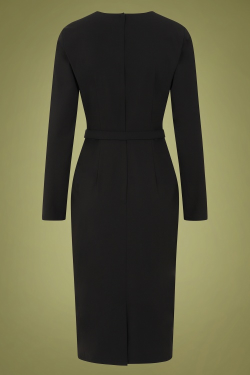 Collectif 44480 Anika Pencil Dress Black 20221006 021LW