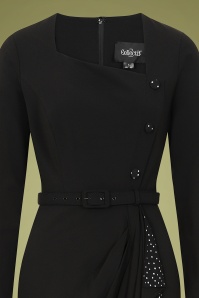 Collectif Clothing - Anika pencil jurk in zwart 3