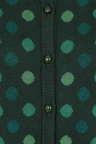 Collectif Clothing - 50s Jessie Jewel Polka Cardigan in Green 3