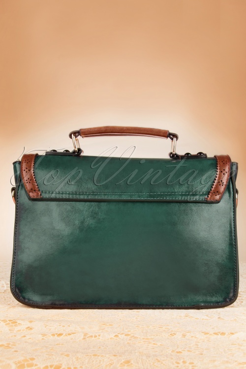 Banned Retro - Antike Handtasche in Grün 4