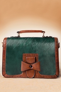 Banned Retro - Antike Handtasche in Grün