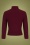 Collectif Clothing - 60s Rai Knitted Roll Neck Jumper in Burgundy 2