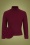 Collectif Clothing - 60s Rai Knitted Roll Neck Jumper in Burgundy