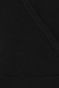 Collectif Clothing - Everlee Wrap Jumper Années 50 en Noir 3