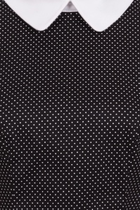Collectif Clothing - 50s Winona Mini Polka Swing Dress Black and White 4