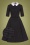 Winona Mini Polka Swing Dress Années 50 en Noir et Blanc