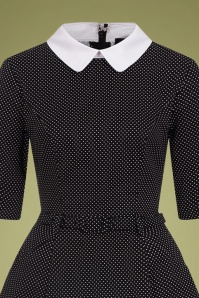 Collectif Clothing - Winona Mini Polka Swing jurk Zwart en Wit 3