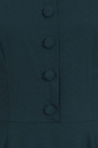 Collectif Clothing - Edith Swing Dress Années 50 en Bleu Sarcelle 5