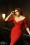 Vestido Monica de los años 50 en punto jersey rojo mate de Laura Byrnes Black Label
