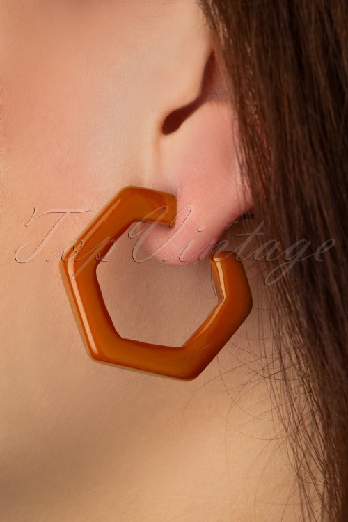 Splendette - Exclusivité TopVintage ~ Rust Fakelite Earrings Années 60