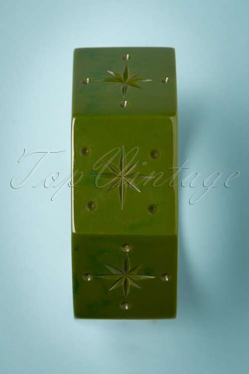 Splendette - TopVintage Exclusive ~ Khaki Fakelite Earrings Années 60