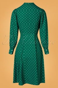 Timeless - 50s Prudence Polkadot Dress in Foliage Green 4