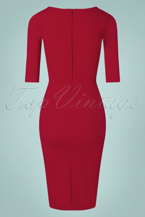 Vintage Chic 44937 Pencil Dress Red 221012 608W