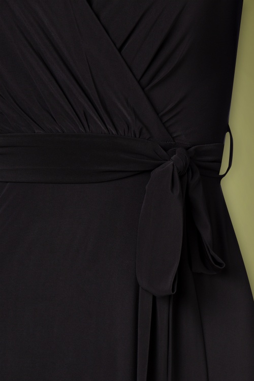 Vintage Chic for Topvintage - Aurore maxi jurk in zwart 3