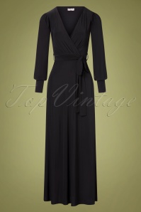 Vintage Chic for Topvintage - Aurore maxi jurk in zwart