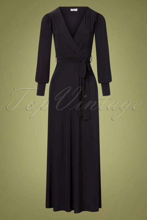 Vintage Chic for Topvintage - 50s Aurore Maxi Dress in Black