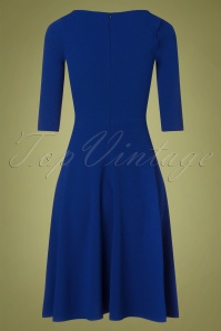 Vintage Chic for Topvintage - Ruby swing jurk in koningsblauw 4