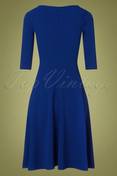 Vintage Chic for Topvintage - Ruby swing jurk in koningsblauw 4