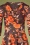 Vintage Chic 45077 Swing Dress Brown Orange Flowers 221012 602V
