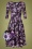50s Izabella Floral Swing Dress in Black and Purple