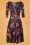 Vintage Chic 45078 Swing Dress Pink Red Flowers 221013 606W