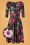 Vintage Chic for Topvintage - 50s Izabella Floral Swing Dress in Black and Red