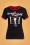 Queen Kerosin 42512 Vintage Contrast Tshirt Black 20221012 020LW