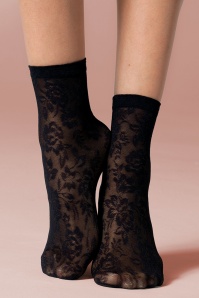 Gipsy - Primrose Sheer Ankle Socks en Noir 2