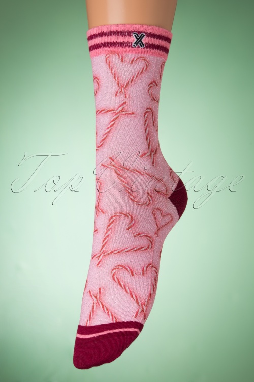 XPOOOS - Xmas Love Socks en Rose