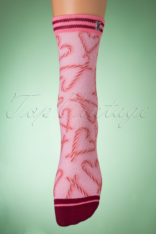 XPOOOS - Xmas Love Socks in Pink 2