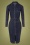 50s Workwear Denim Pencil Dress in Dark Blue Wash