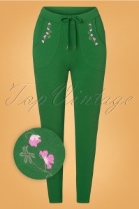 Blutsgeschwister - 60s Casual Everyday Saddle Nature Lover Trousers in Green