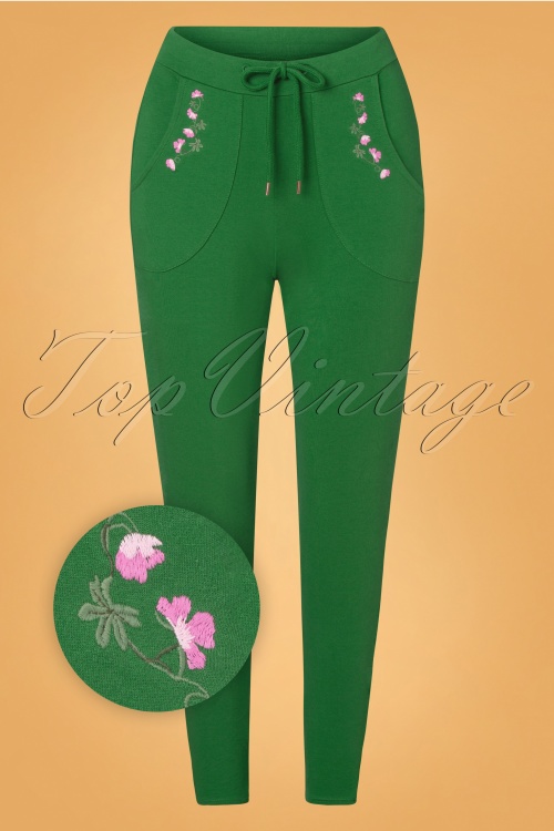 Blutsgeschwister - Casual Everyday Saddle Nature Lover Trousers Années 60 en Vert