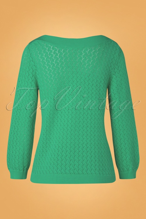 Mademoiselle YéYé - Stay Longer Knit top in Vivid groen 2